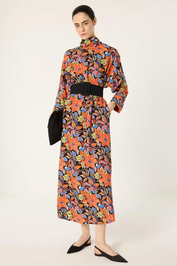 PATTERNED VISCOSE DRESS PATTERNED VISCOSE DRESS