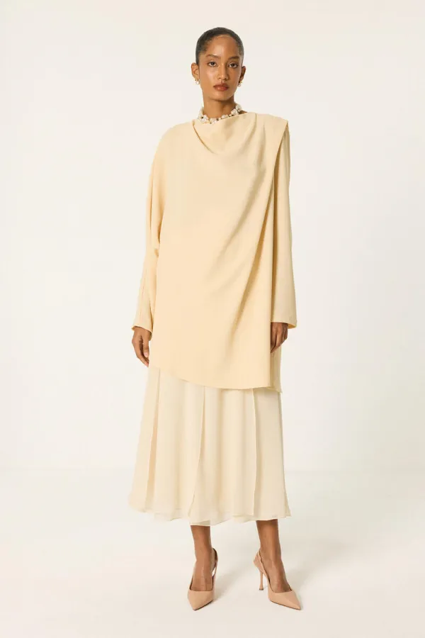 DRAPELİ KREP TUNİK