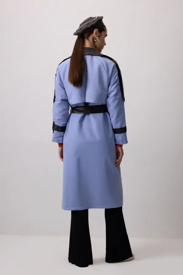 DERİ GARNİLİ TRENÇKOT