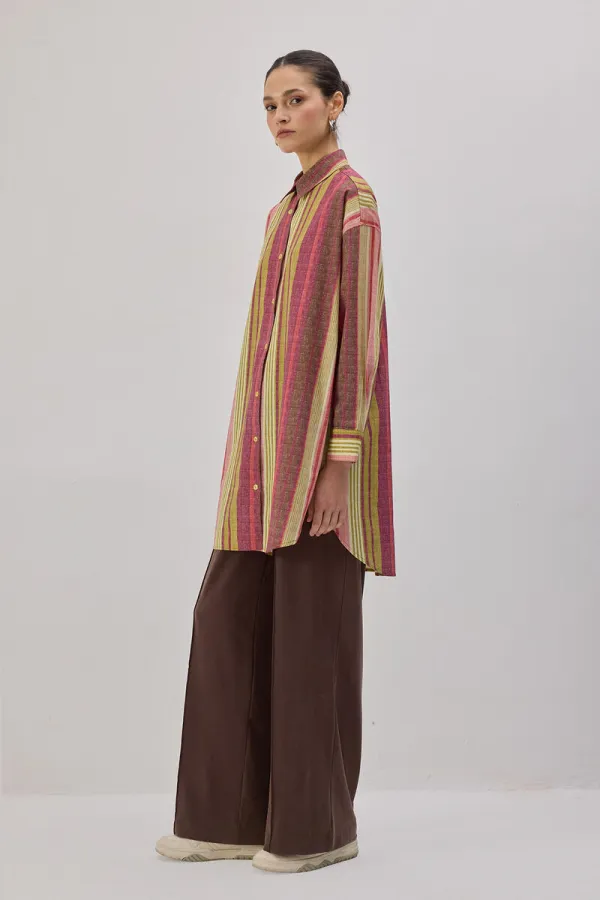 ÇİZGİLİ UZUN GÖMLEK