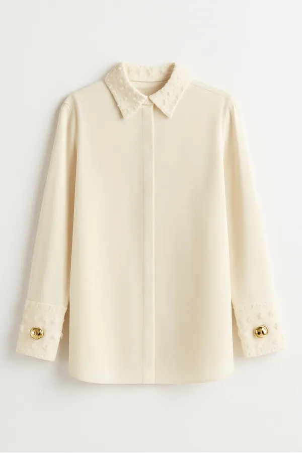 FLORAL LACE VISCOSE SHIRT