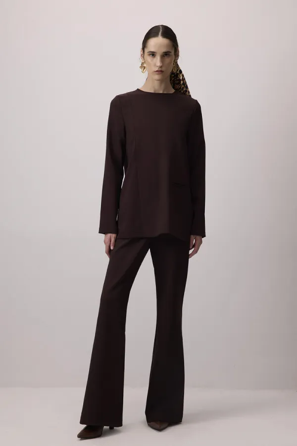CREPE TUNIC WITH POCKETS CREPE TUNIC WITH POCKETS