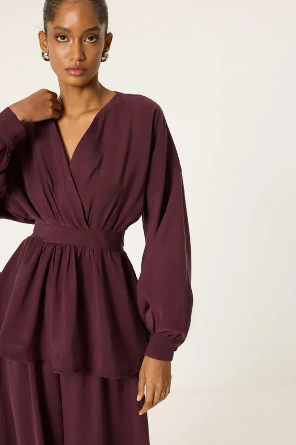 PEPLUM TUNİK ŞALVAR PANTOLON 2'Lİ TAKIM