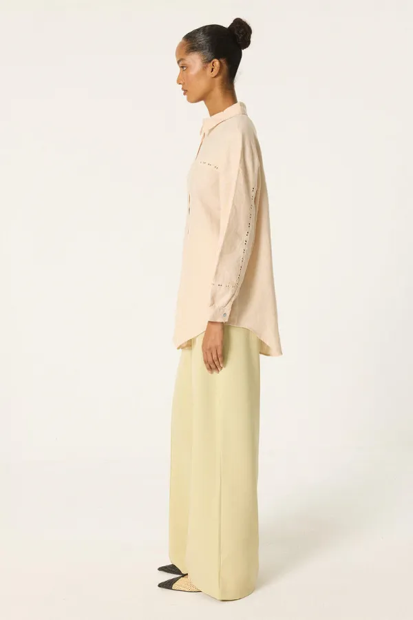 EMBROIDERED LINEN SHIRT EMBROIDERED LINEN SHIRT