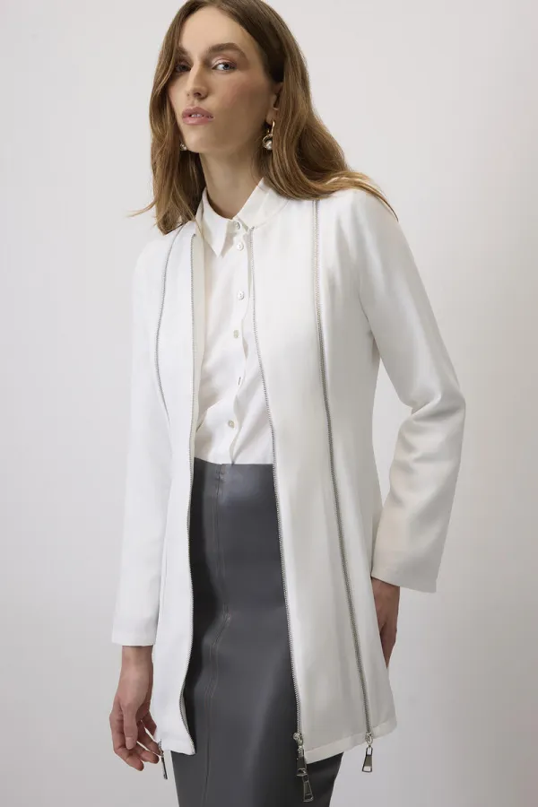 ZIPPED CREPE JACKET ZIPPED CREPE JACKET