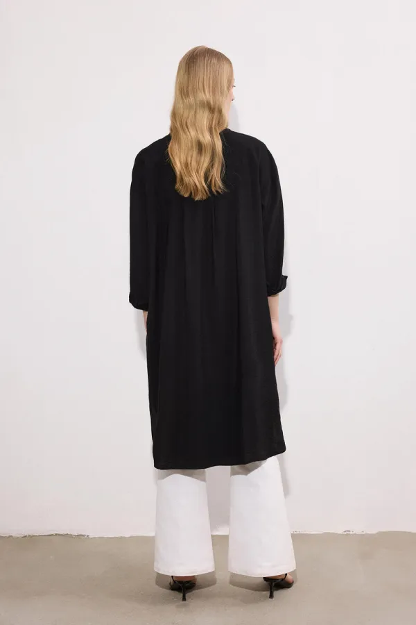 POPLİN MAXİ GÖMLEK