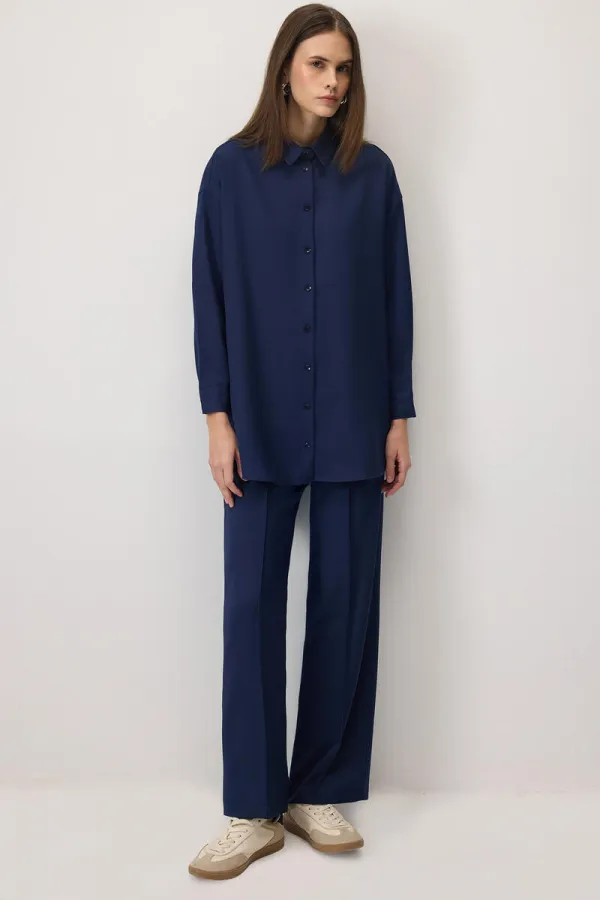 CHEMISE EN CRÊPE SURDIMENSIONNÉE