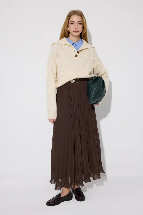 PLEATED CHIFFON SKIRT PLEATED CHIFFON SKIRT