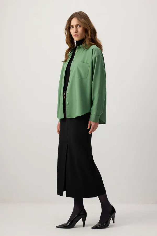 TEK CEPLİ OVERSIZE GÖMLEK