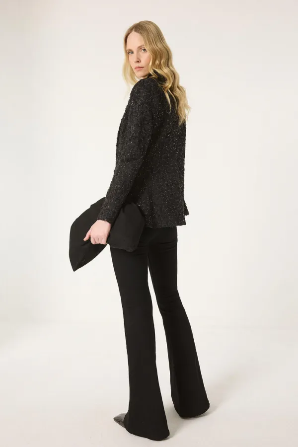 VESTE CROISÉE À PAILLETTES