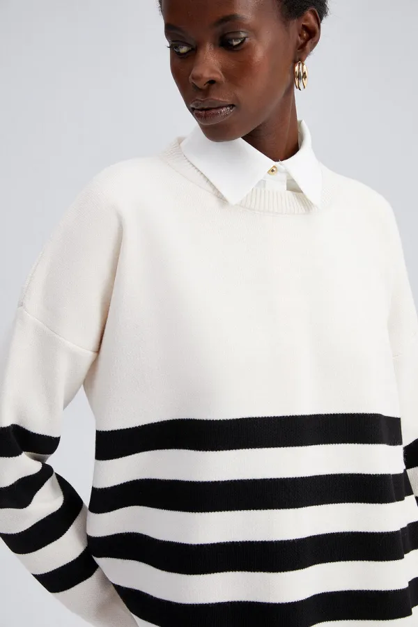 STRIPED KNITTED TUNIC