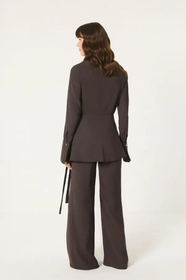 ENSEMBLE CHEMISE ET PANTALON AVEC CEINTURE