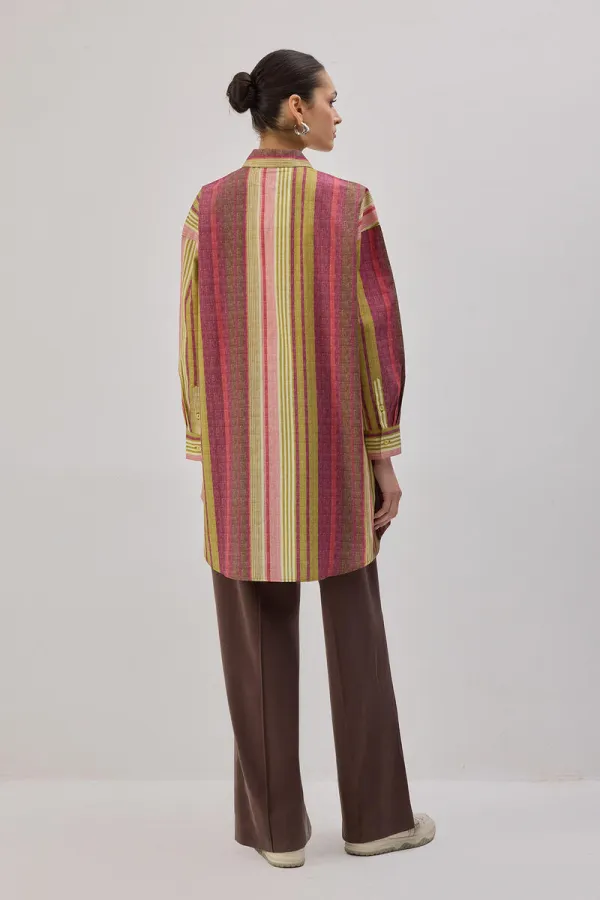 ÇİZGİLİ UZUN GÖMLEK