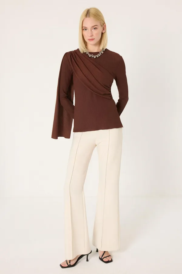 CHEMISE EN MAILLE DRAPÉE