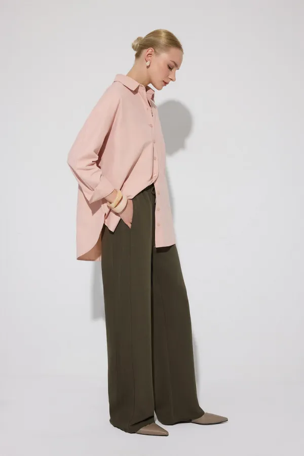 BELİ LASTİKLİ ÖRME PANTOLON