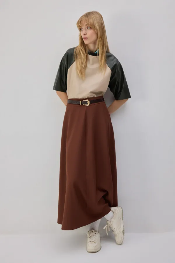 YÜKSEK BEL PARÇALI ETEK