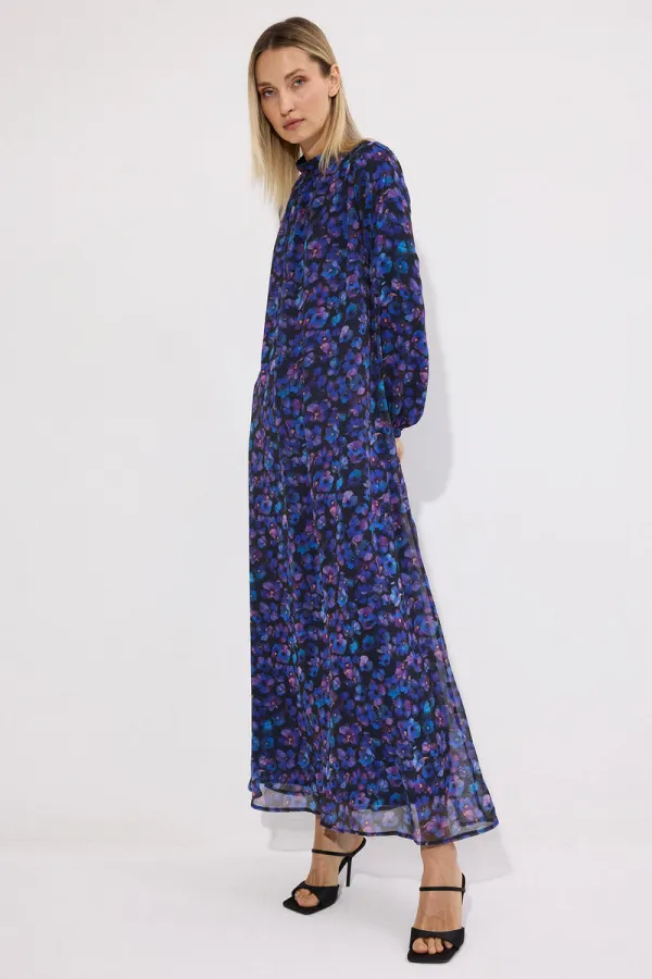 ROBE EN CHIFFON À MOTIFS