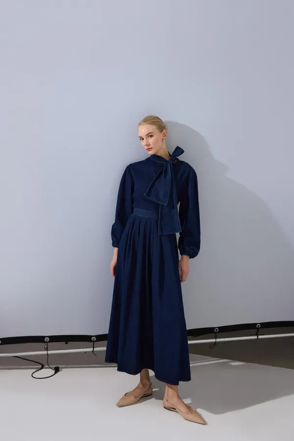 FİYONK DETAYLI DENİM TAKIM