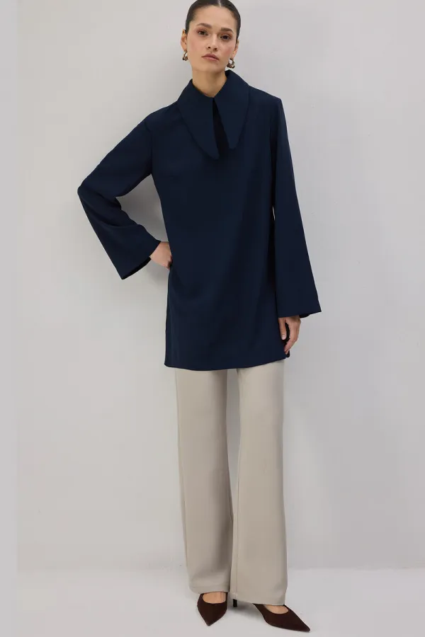 UZUN YAKA KREP TUNİK