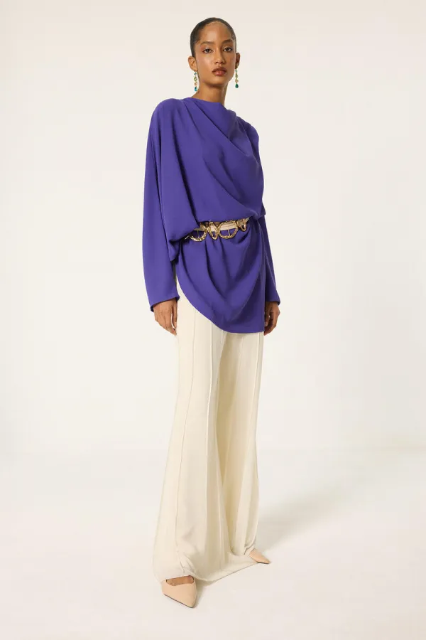 DRAPELİ KREP TUNİK