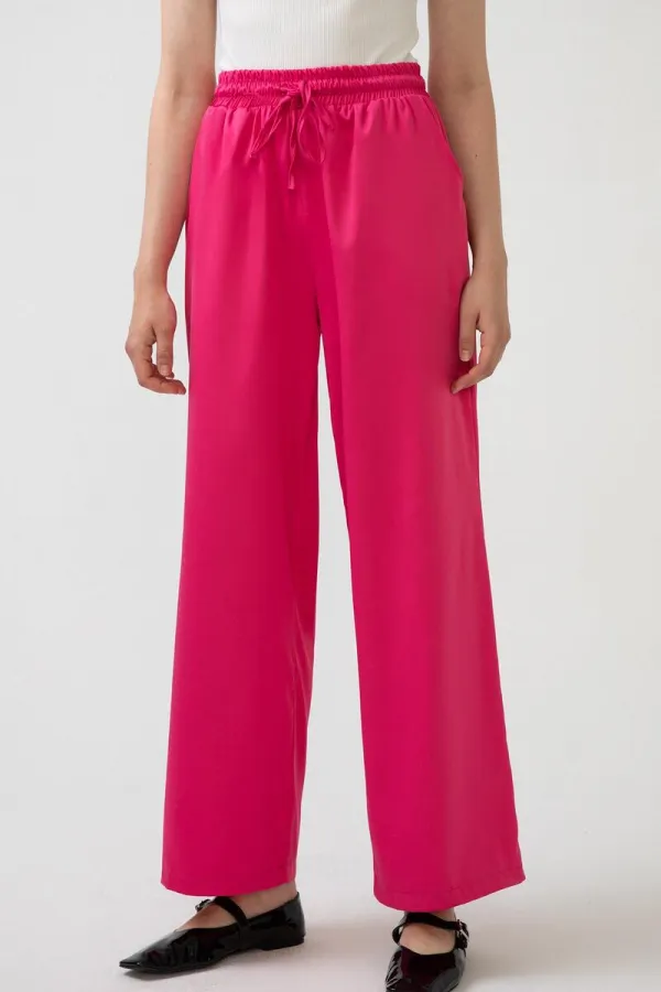 WIDE LEG SATEN PANTOLON