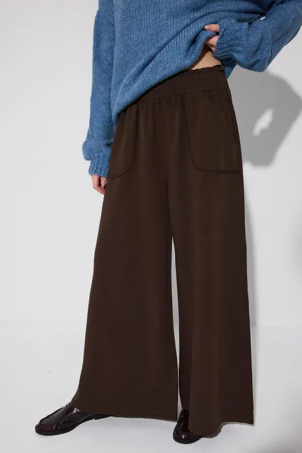 BELİ LASTİKLİ CEPLİ GABARDİN PANTOLON