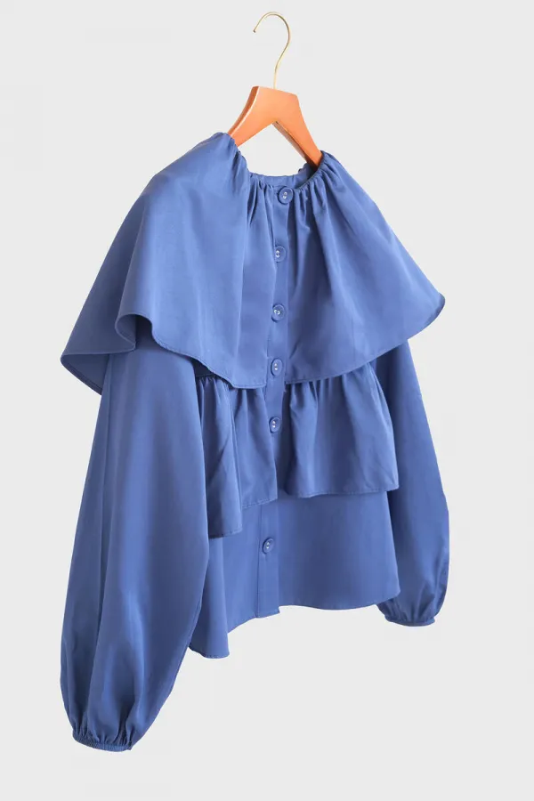 CHEMISE COURTE À VOLANTS
