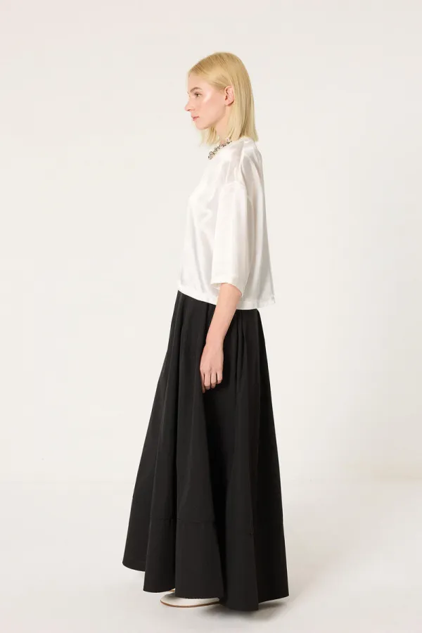 Jupe trapèze avec détails de poches