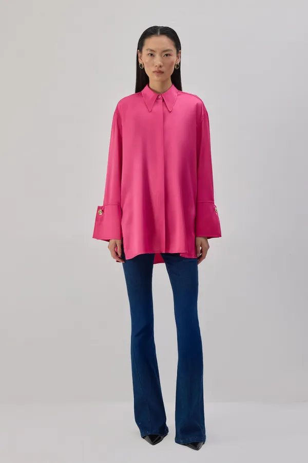WIDE-CUFFS SATIN SHIRT WIDE-CUFFS SATIN SHIRT