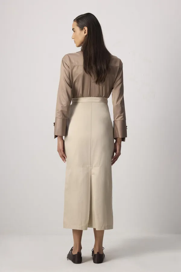 PENCIL SKIRT WITH SLIT DETAIL PENCIL SKIRT WITH SLIT DETAIL