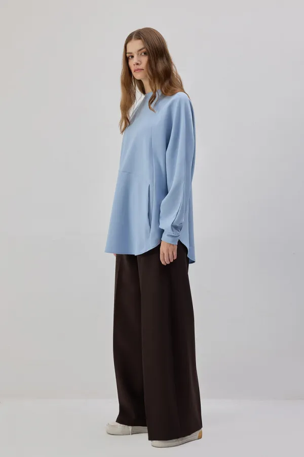 CREPE TUNIC WITH POCKETS CREPE TUNIC WITH POCKETS