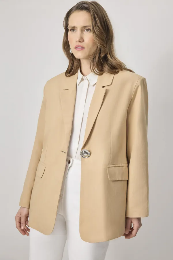 METAL DÜĞMELİ BLAZER CEKET