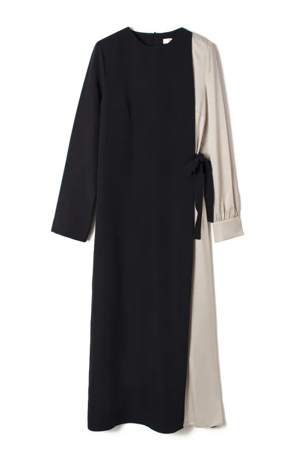 ROBE DE COULEUR CONTRASTÉE