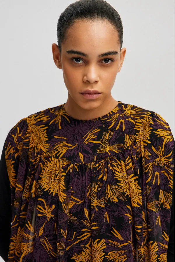 DESENLİ ŞİFON ELBİSE