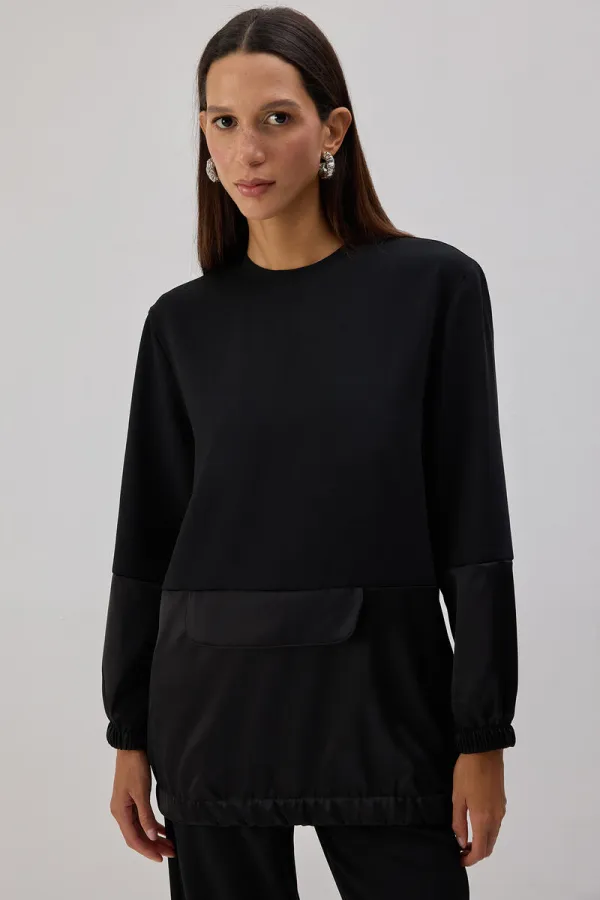 SATEN GARNİLİ KREP TUNİK