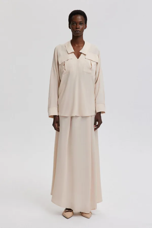 V YAKA TUNİK ETEK TAKIM