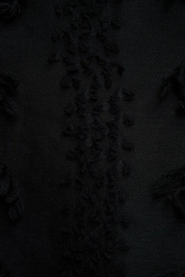CHIFFON DRESS WITH GATHERED WAIST