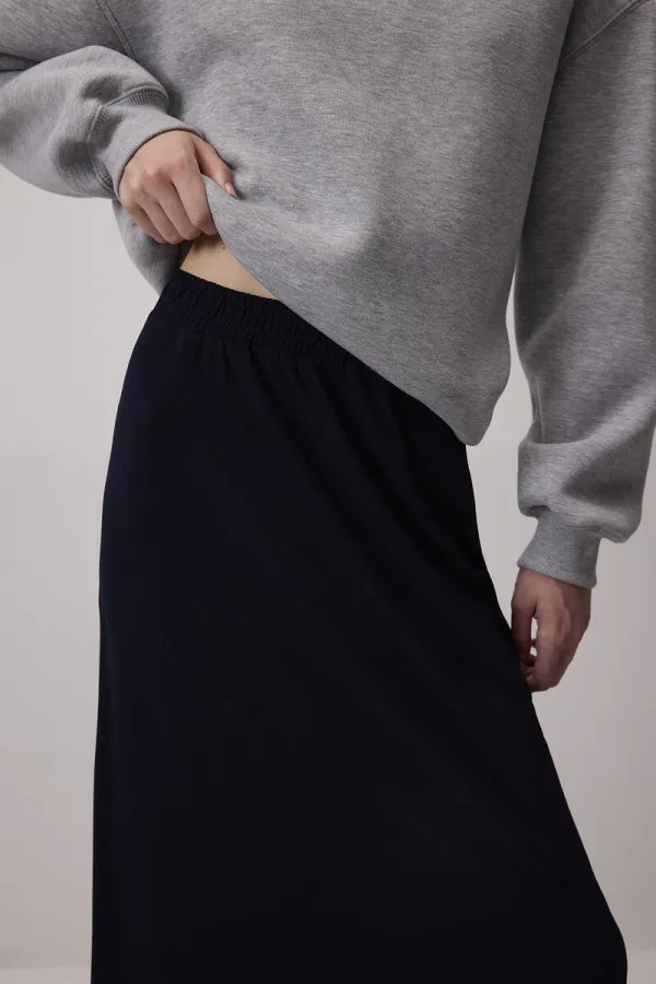 BASIC SKIRT WITH ELASTIC WAISTBAND BASIC SKIRT WITH ELASTIC WAISTBAND
