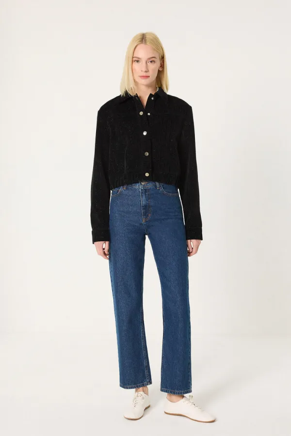 VESTE COURTE EN VELOURS