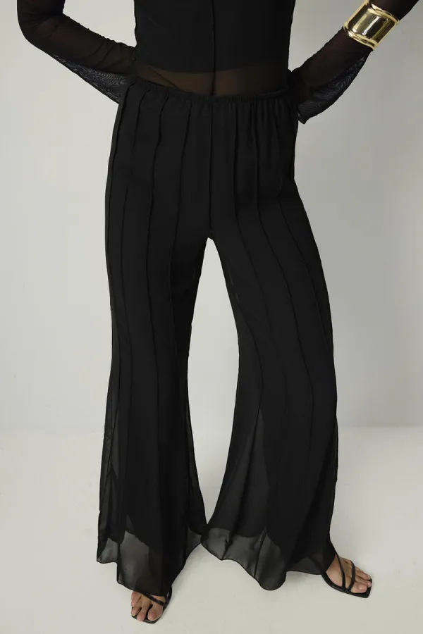 NERVÜRLÜ ŞİFON PANTOLON