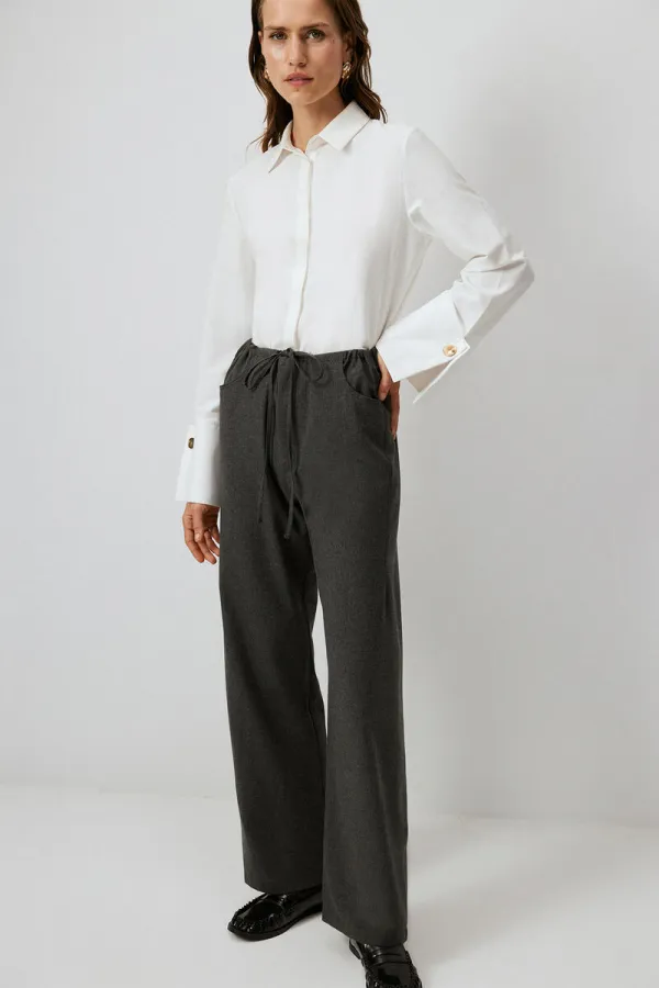 LACE-UP RELAX FIT PANTS