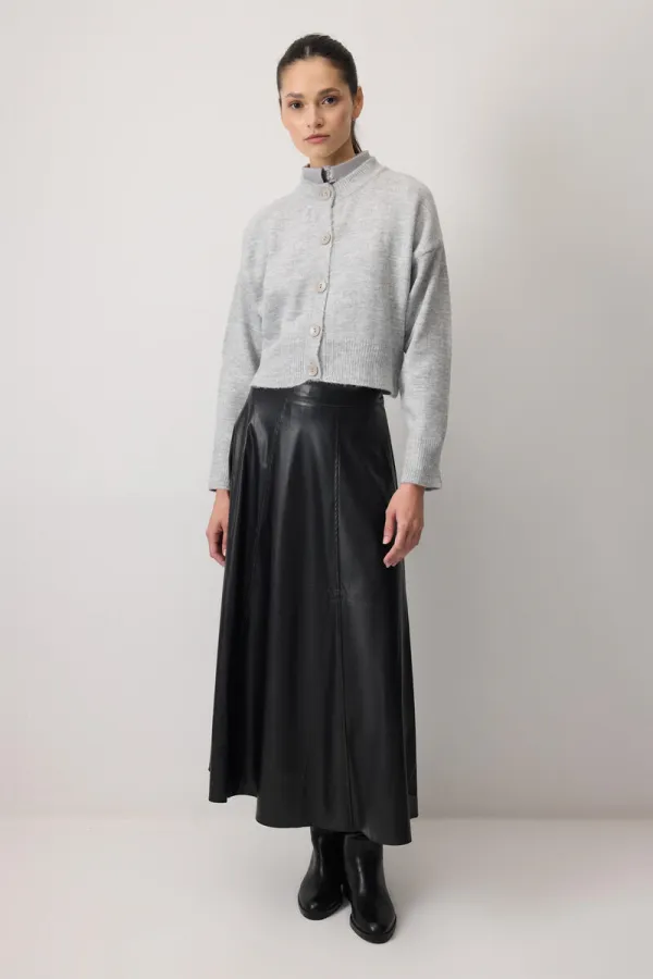 CARDIGAN COURT À BOUTONS EN MAILLE