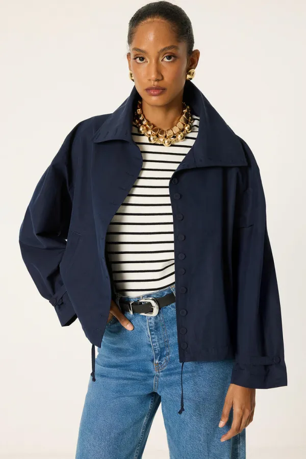 JACKET WITH GATHERED WAIST