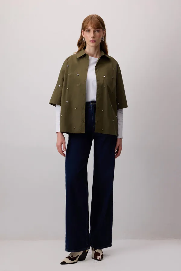 CHEMISE ORNÉE DE PIERRES