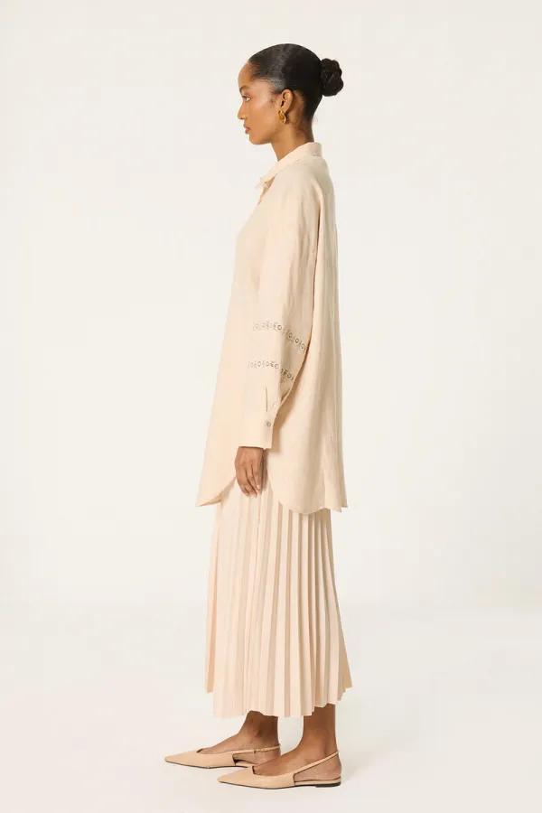 EMBROIDERED LINEN SHIRT