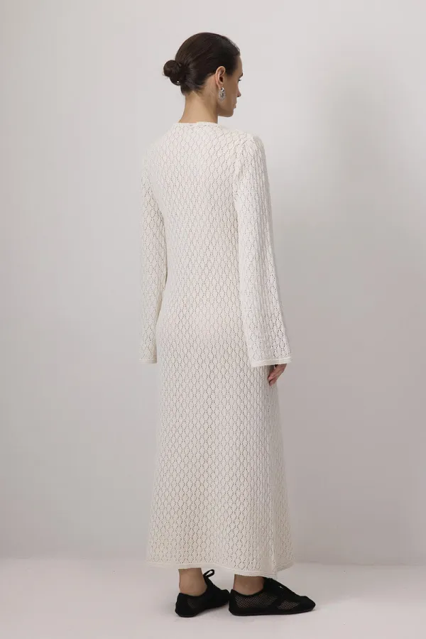 ROBE BRODÉE DOUBLÉE EN COTON