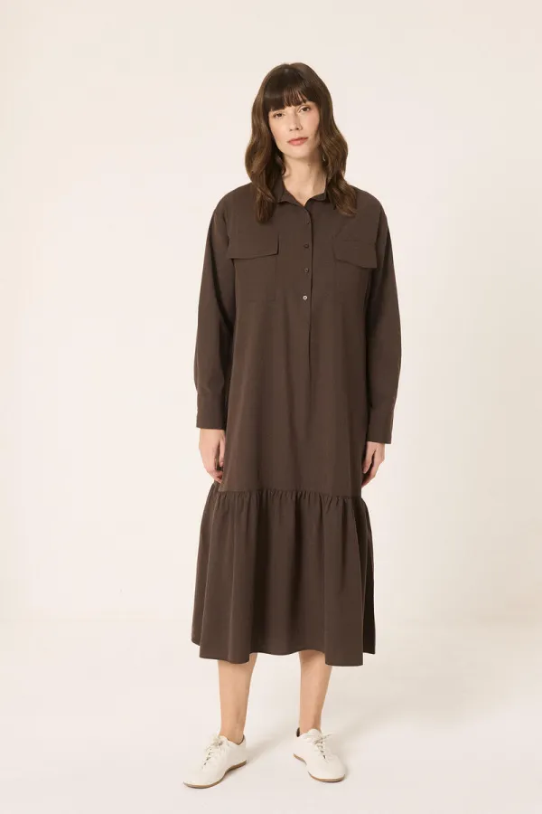 ROBE CHEMISE EN POPLIN