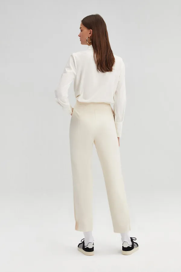 RIBBED CREPE PANTS