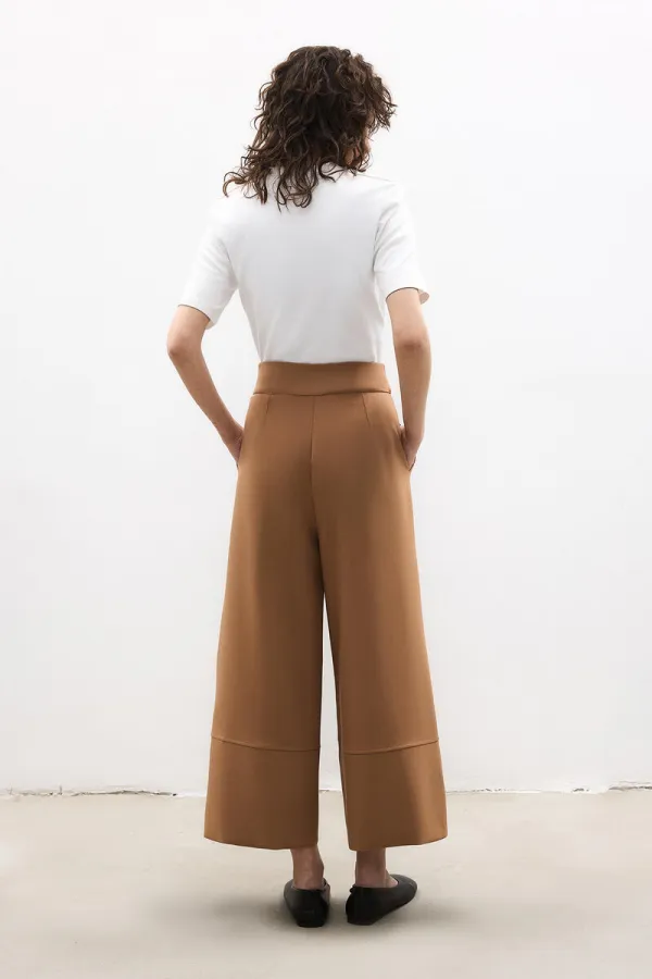 PANTALON À PLIS TAILLE HAUTE