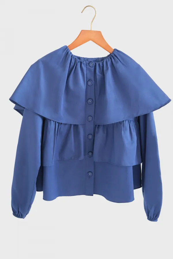 CHEMISE COURTE À VOLANTS